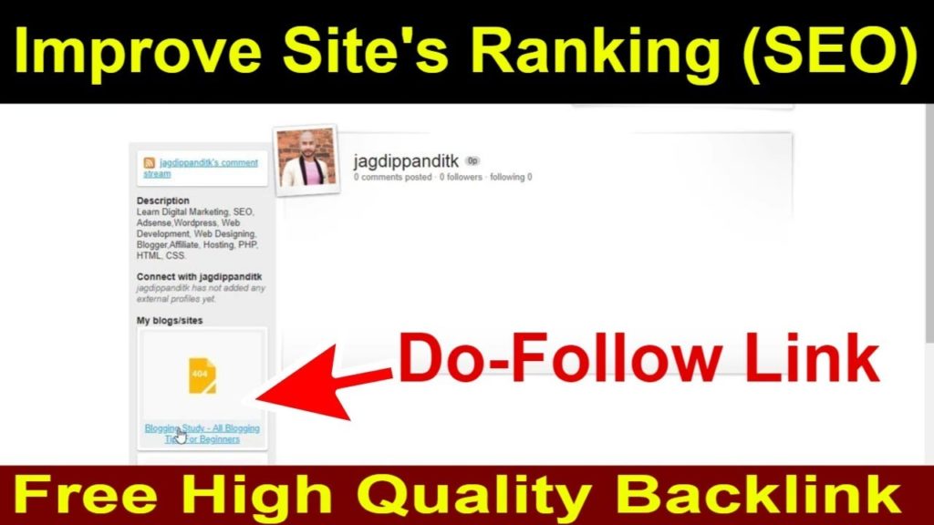 Free High Quality Do-Follow Backlink |  Improve your Site's Ranking (SEO)